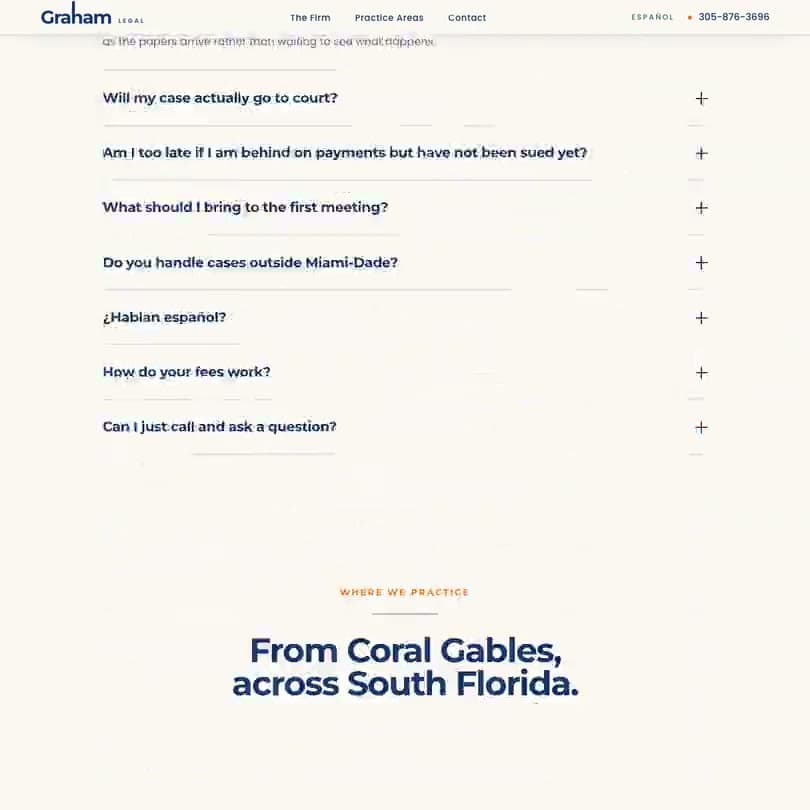 A closing section from the Graham Legal site