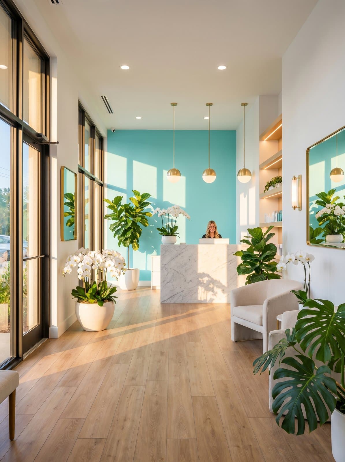The Real Wellness & Beauty clinic interior, photographed for the build
