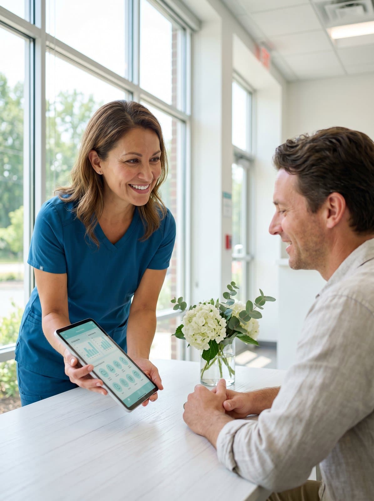 A patient consultation in progress