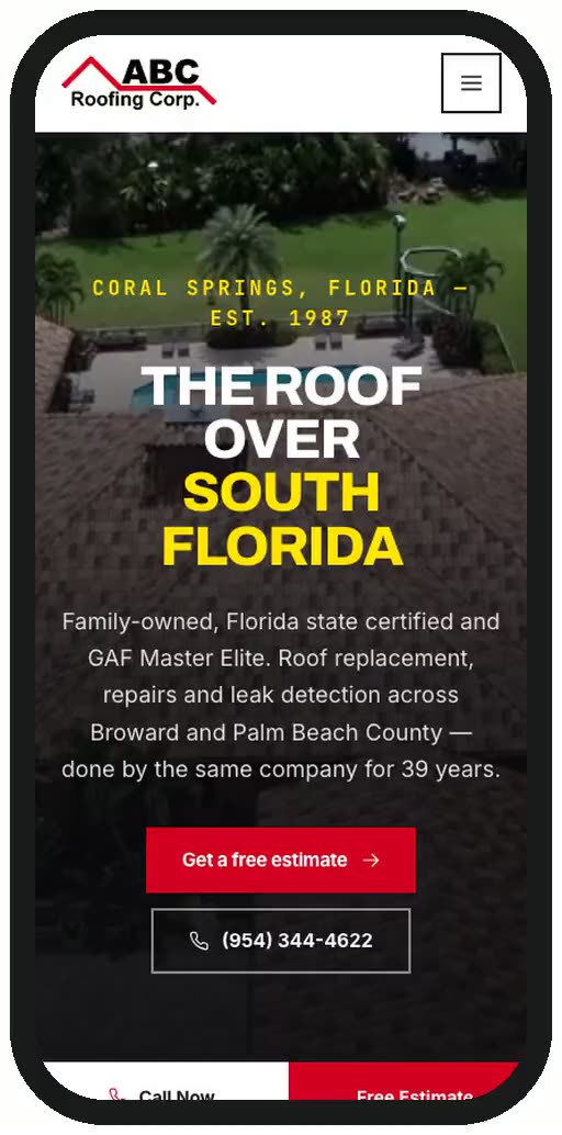 ABC Roofing Corp — first frame